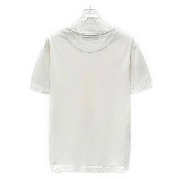 Louis Vuitton White Pocket Checkered Logo Embroidery Round Neck Short Sleeve T-S - Picture 8 of 8